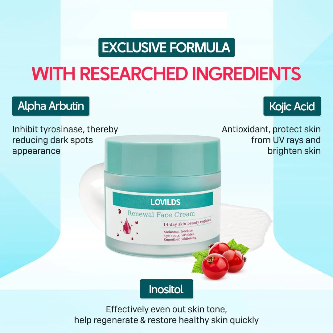 Flash Sale Ending Soonđ„LOVILDSâą Renewal Skin Cream | Spot Removal & Skin Renewal for Dark Spots, Age Spots, and Sun Spots* Daily Firming for All Skin Types