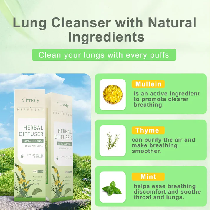 🔥Slimoly™ Mullein Aroma Diffuser – Relief for Cough, Congestion & Breathing Comfort💝
