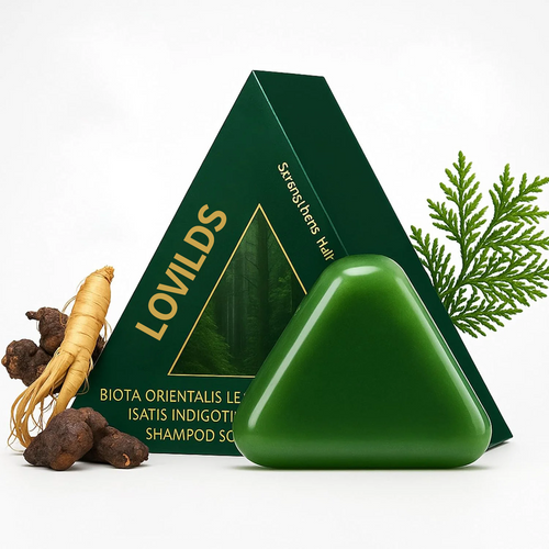 LOVILDS™Green Soap Shampoo for Thicker, Fuller Hair – Hair Growth Formula