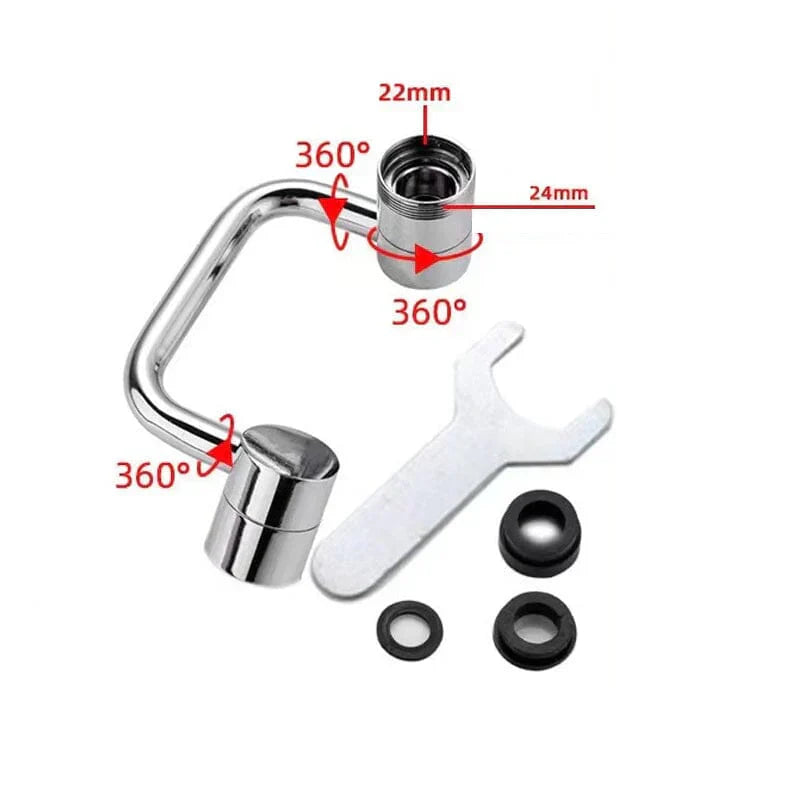 QIAWI™ 1080° Rotating Robotic Arm Universal Faucet Filter