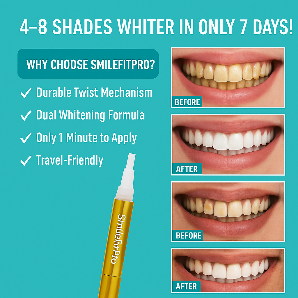 SmileFitPro™Dual-Action Whitening Serum - Extra-Strength Teeth Whitening Serum Pen