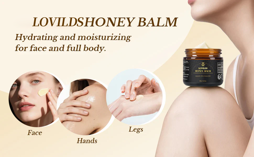 đLOVILDSâą Orange Flavoured Organic Tallow Moisturising Honey Balm