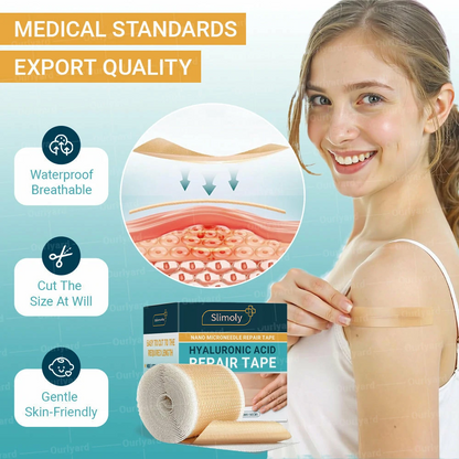 Official Store |Slimoly™ Hyaluronic Acid Nano Microneedle Repair Tape🗽🎉(Treatment of old and new scars, reduction of surgical scars, stretch marks, keloids, acne, burns, warts, dermatomes and varicose veins)