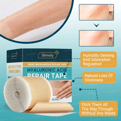 Official Store |Slimoly™ Hyaluronic Acid Nano Microneedle Repair Tape🗽🎉(Treatment of old and new scars, reduction of surgical scars, stretch marks, keloids, acne, burns, warts, dermatomes and varicose veins)