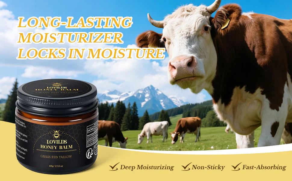 💓LOVILDS™ Orange Flavoured Organic Tallow Moisturising Honey Balm