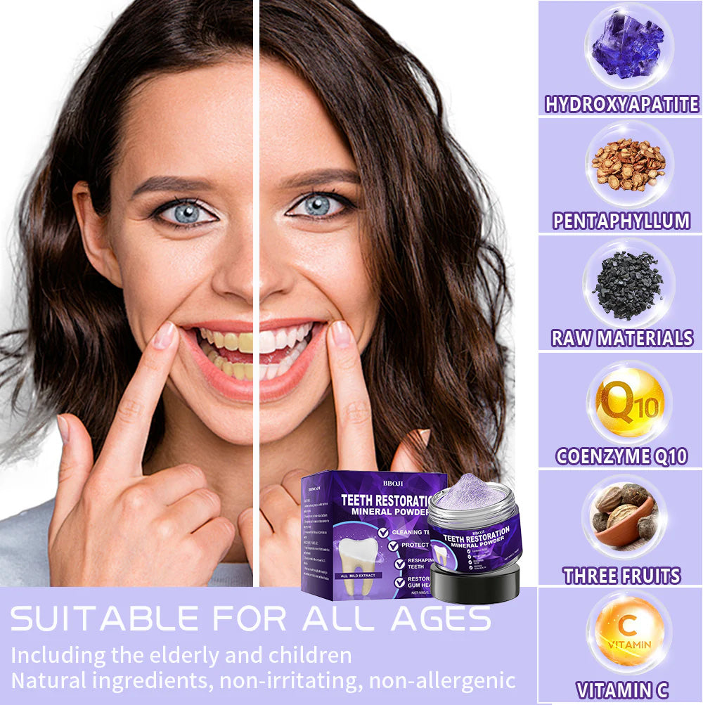 BBOJI™ Teeth Restoration Mineral Powder🦷(𝐋𝐢𝐦𝐢𝐭𝐞𝐝 𝐭𝐢𝐦𝐞 𝐝𝐢𝐬𝐜𝐨𝐮𝐧𝐭 𝐋𝐚𝐬𝐭 𝟑𝟎 𝐦𝐢𝐧𝐮𝐭𝐞𝐬⏰)