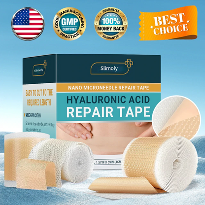 Official Store |Slimoly™ Hyaluronic Acid Nano Microneedle Repair Tape🗽🎉(Treatment of old and new scars, reduction of surgical scars, stretch marks, keloids, acne, burns, warts, dermatomes and varicose veins)